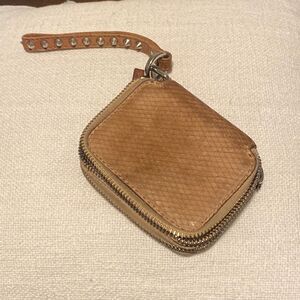 3.1 Phillip Lim Leather Tan Brown Studded Wristlet Preowned Fair Condition